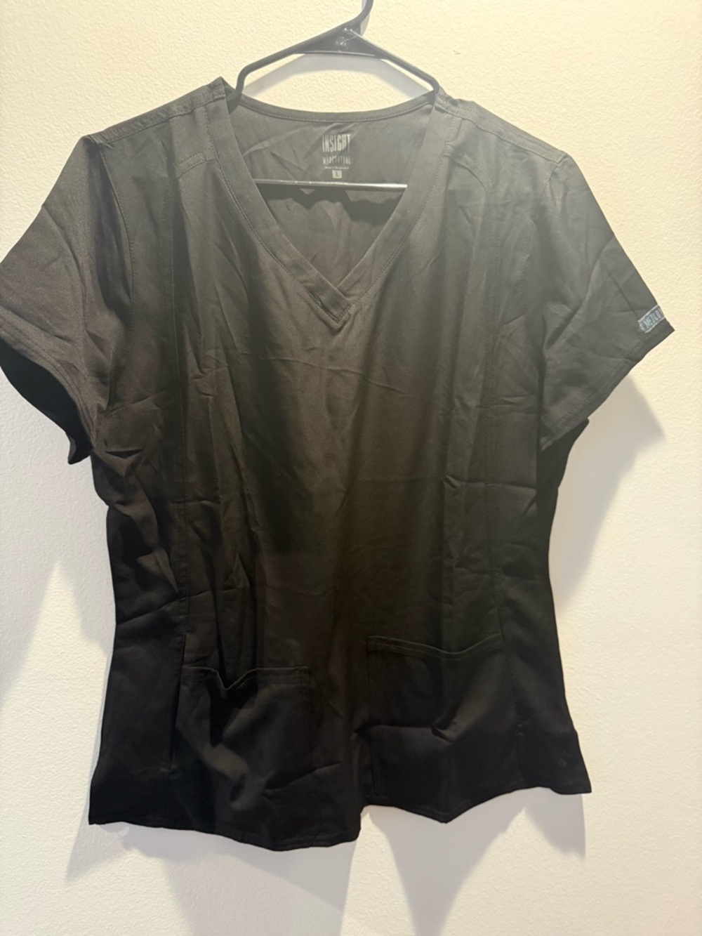 Med Couture Black V-Neck Scrub Tunic